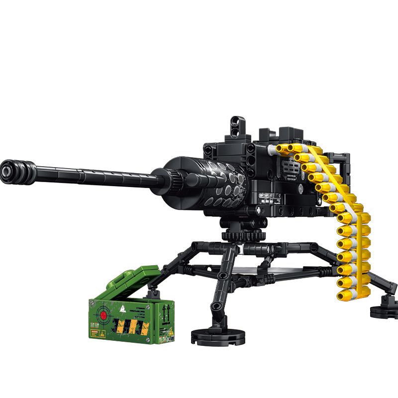 LE YI 88076 non Lego SÚNG MÁY HẠNG NẶNG BROWNING M2 bộ đồ chơi xếp lắp ráp ghép mô hình Military Army HEAVY MACHINE GUN Quân Sự Bộ Đội 425 khối