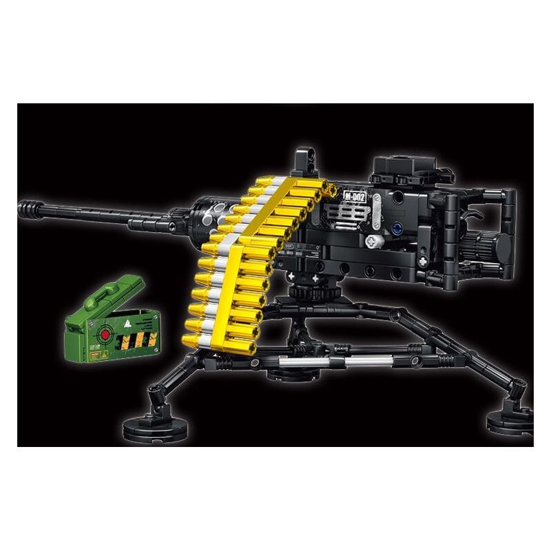 LE YI 88076 non  SÚNG MÁY HẠNG NẶNG BROWNING M2 bộ đồ chơi xếp lắp ráp ghép mô hình Military Army HEAVY MACHINE GUN Quân Sự Bộ Đội 425 khối