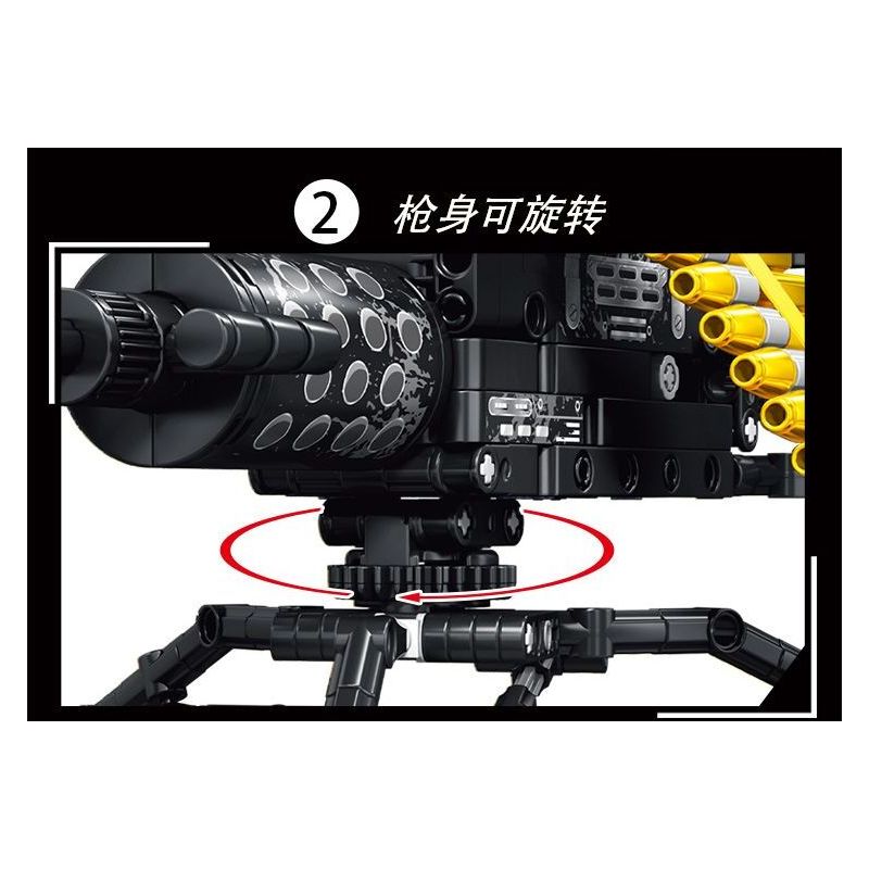 LE YI 88076 non  SÚNG MÁY HẠNG NẶNG BROWNING M2 bộ đồ chơi xếp lắp ráp ghép mô hình Military Army HEAVY MACHINE GUN Quân Sự Bộ Đội 425 khối
