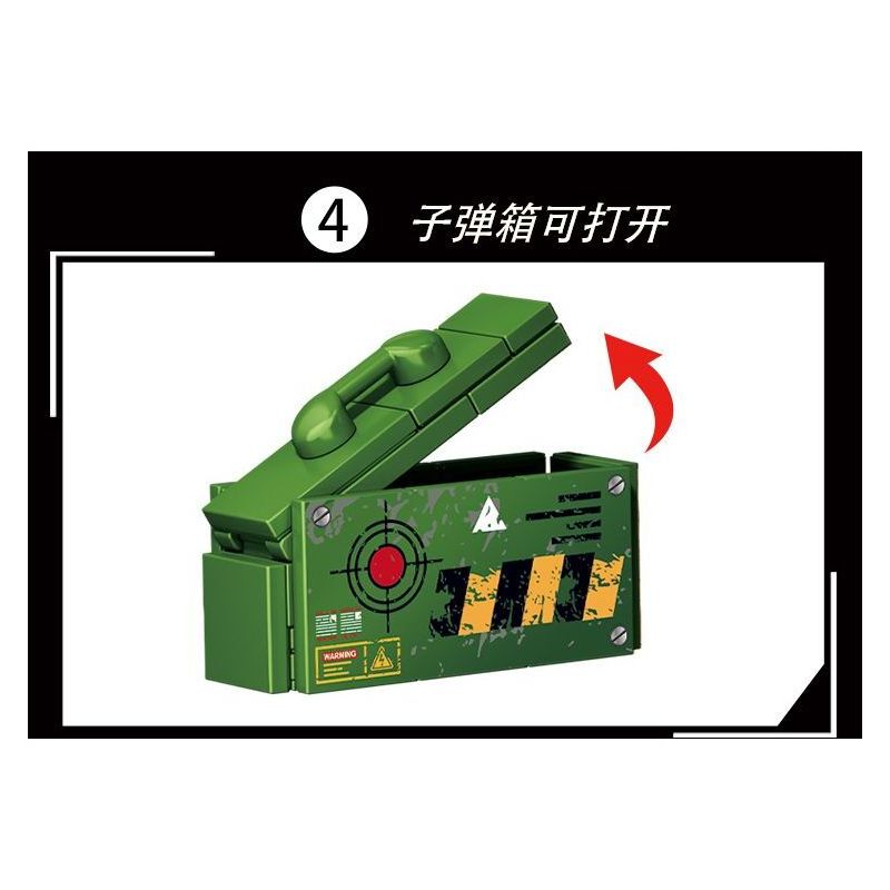 LE YI 88076 non  SÚNG MÁY HẠNG NẶNG BROWNING M2 bộ đồ chơi xếp lắp ráp ghép mô hình Military Army HEAVY MACHINE GUN Quân Sự Bộ Đội 425 khối