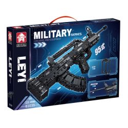 LE YI 81039 non  SÚNG TRƯỜNG KIỂU 95 bộ đồ chơi xếp lắp ráp ghép mô hình Military Army Quân Sự Bộ Đội 526 khối