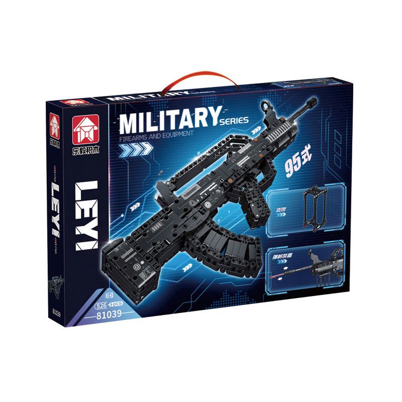 LE YI 81039 non  SÚNG TRƯỜNG KIỂU 95 bộ đồ chơi xếp lắp ráp ghép mô hình Military Army Quân Sự Bộ Đội 526 khối