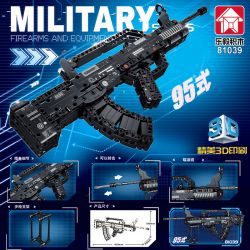 LE YI 81039 non  SÚNG TRƯỜNG KIỂU 95 bộ đồ chơi xếp lắp ráp ghép mô hình Military Army Quân Sự Bộ Đội 526 khối