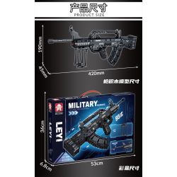 LE YI 81039 non  SÚNG TRƯỜNG KIỂU 95 bộ đồ chơi xếp lắp ráp ghép mô hình Military Army Quân Sự Bộ Đội 526 khối