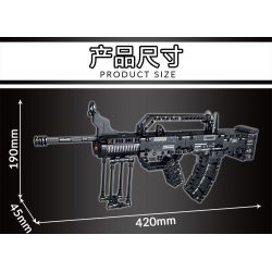 LE YI 81039 non  SÚNG TRƯỜNG KIỂU 95 bộ đồ chơi xếp lắp ráp ghép mô hình Military Army Quân Sự Bộ Đội 526 khối