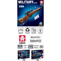 LE YI 81051 non  SÚNG TRƯỜNG 98K bộ đồ chơi xếp lắp ráp ghép mô hình Military Army Quân Sự Bộ Đội 528 khối