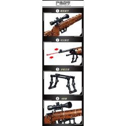 LE YI 81051 non  SÚNG TRƯỜNG 98K bộ đồ chơi xếp lắp ráp ghép mô hình Military Army Quân Sự Bộ Đội 528 khối