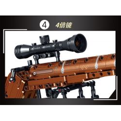 LE YI 81051 non  SÚNG TRƯỜNG 98K bộ đồ chơi xếp lắp ráp ghép mô hình Military Army Quân Sự Bộ Đội 528 khối