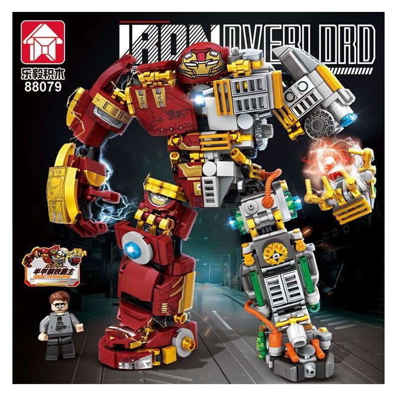 LE YI 88079 non  CHÚA TỂ NỬA GIÁP SẮT bộ đồ chơi xếp lắp ráp ghép mô hình Super Heroes Siêu Nhân Anh Hùng 552 khối