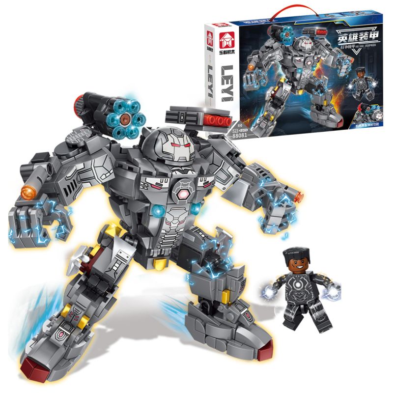 LE YI 88081 non  ÁO GIÁP ANH HÙNG bộ đồ chơi xếp lắp ráp ghép mô hình Super Heroes Siêu Nhân Anh Hùng 523 khối