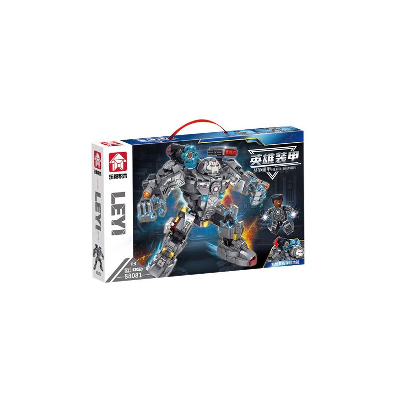 LE YI 88081 non  ÁO GIÁP ANH HÙNG bộ đồ chơi xếp lắp ráp ghép mô hình Super Heroes Siêu Nhân Anh Hùng 523 khối