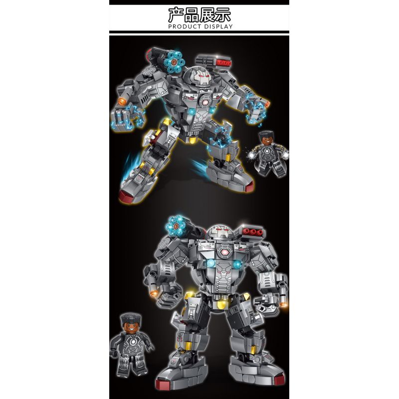 LE YI 88081 non  ÁO GIÁP ANH HÙNG bộ đồ chơi xếp lắp ráp ghép mô hình Super Heroes Siêu Nhân Anh Hùng 523 khối