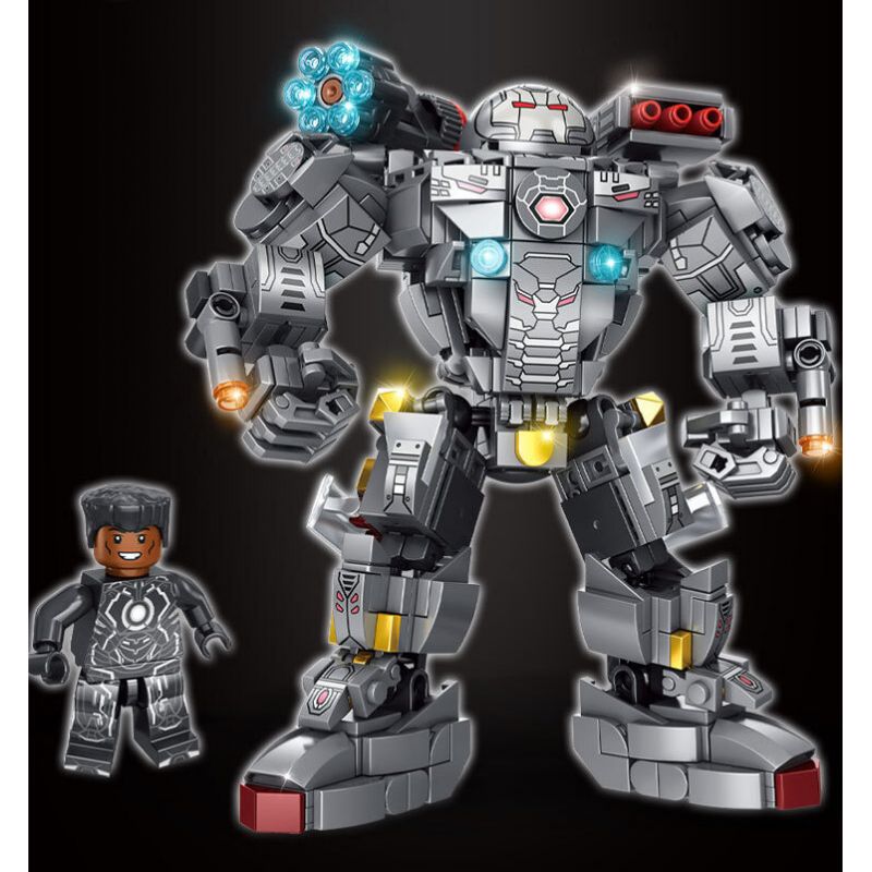 LE YI 88081 non  ÁO GIÁP ANH HÙNG bộ đồ chơi xếp lắp ráp ghép mô hình Super Heroes Siêu Nhân Anh Hùng 523 khối