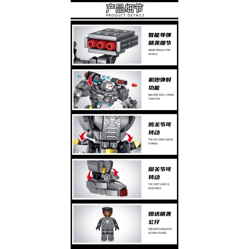 LE YI 88081 non  ÁO GIÁP ANH HÙNG bộ đồ chơi xếp lắp ráp ghép mô hình Super Heroes Siêu Nhân Anh Hùng 523 khối