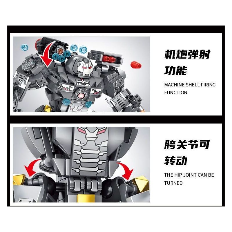 LE YI 88081 non  ÁO GIÁP ANH HÙNG bộ đồ chơi xếp lắp ráp ghép mô hình Super Heroes Siêu Nhân Anh Hùng 523 khối