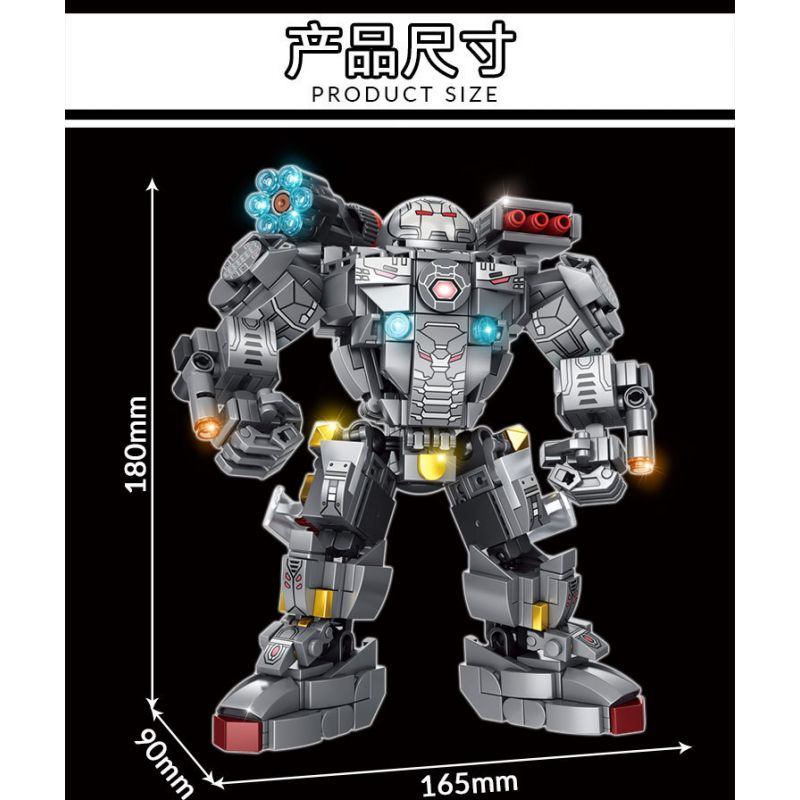 LE YI 88081 non  ÁO GIÁP ANH HÙNG bộ đồ chơi xếp lắp ráp ghép mô hình Super Heroes Siêu Nhân Anh Hùng 523 khối