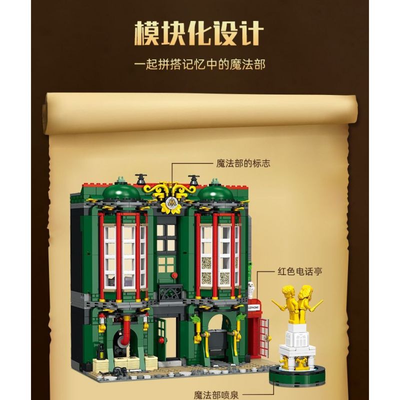 JIESTAR JJ9013 9013 non  BỘ PHÁP THUẬT bộ đồ chơi xếp lắp ráp ghép mô hình Harry Potter Chú Bé Phù Thủy 1056 khối