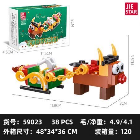 JIESTAR 59028 59029 59030 59031 59032 59033 59034 59035 59036 59037 59038 59039 59040 59041 59042 59043 59044 59045 59046 59023 59024 59025 59026 59027 non  QUÀ GIÁNG SINH bộ đồ chơi xếp lắp ráp ghép mô hình Creator MERRY CHRISTMAS Sáng Tạo 38 khối