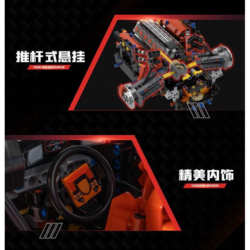 MODEL PLAY BRICK CREATION 43100 non  ABORO EVO tỷ lệ 1:8 bộ đồ chơi xếp lắp ráp ghép mô hình  APOLLO-EVO Kỹ Thuật Công Nghệ Cao Mô Hình Phương Tiện 3785 khối