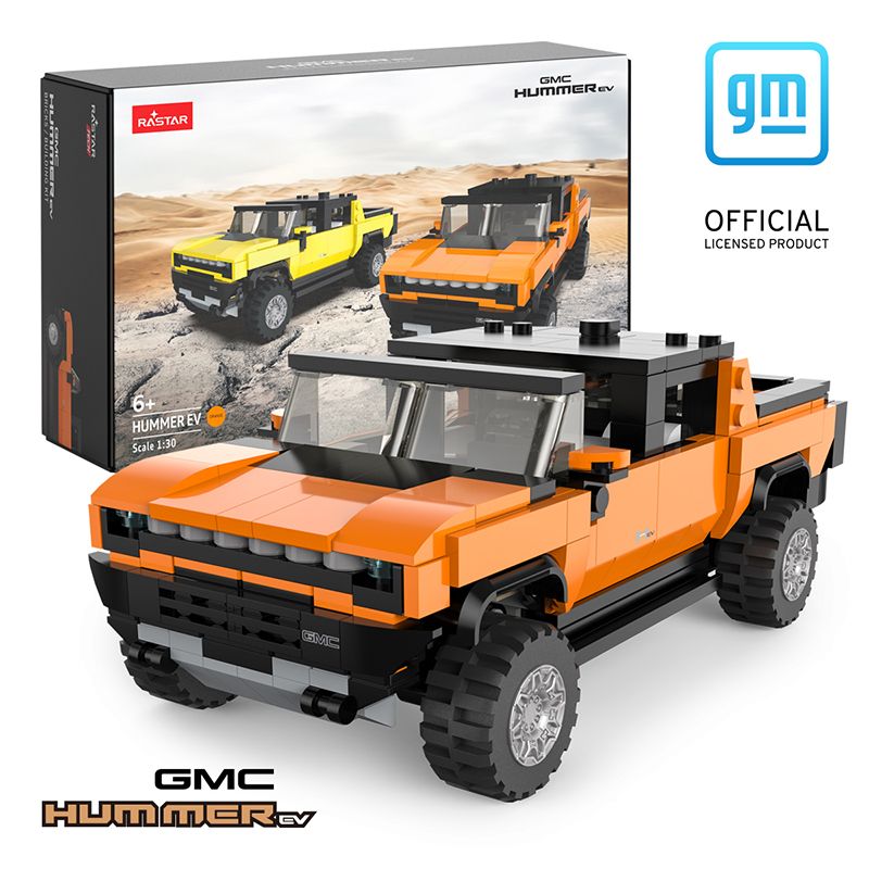 RASTAR 93700 non  XE BÁN TẢI HUMMER EV tỷ lệ 1:30 bộ đồ chơi xếp lắp ráp ghép mô hình Racers HUMMER EV PICKUP Đua Tốc Độ 431 khối
