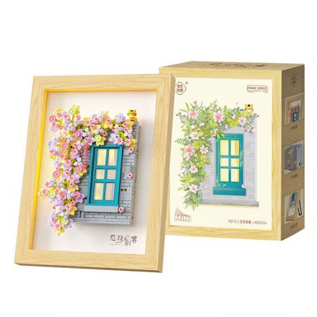 WEILE CHUANGXIANG 6015 non  HẠNH PHÚC KHI ĐƯỢC NGẮM HOA bộ đồ chơi xếp lắp ráp ghép mô hình Arts & Crafts 526 khối
