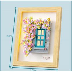 WEILE CHUANGXIANG 6015 non  HẠNH PHÚC KHI ĐƯỢC NGẮM HOA bộ đồ chơi xếp lắp ráp ghép mô hình Arts & Crafts 526 khối