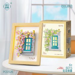 WEILE CHUANGXIANG 6015 non  HẠNH PHÚC KHI ĐƯỢC NGẮM HOA bộ đồ chơi xếp lắp ráp ghép mô hình Arts & Crafts 526 khối