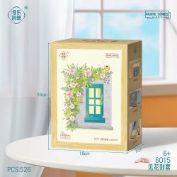 WEILE CHUANGXIANG 6015 non  HẠNH PHÚC KHI ĐƯỢC NGẮM HOA bộ đồ chơi xếp lắp ráp ghép mô hình Arts & Crafts 526 khối