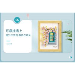 WEILE CHUANGXIANG 6015 non  HẠNH PHÚC KHI ĐƯỢC NGẮM HOA bộ đồ chơi xếp lắp ráp ghép mô hình Arts & Crafts 526 khối