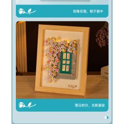 WEILE CHUANGXIANG 6015 non  HẠNH PHÚC KHI ĐƯỢC NGẮM HOA bộ đồ chơi xếp lắp ráp ghép mô hình Arts & Crafts 526 khối