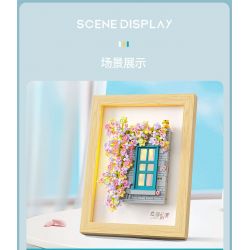 WEILE CHUANGXIANG 6015 non  HẠNH PHÚC KHI ĐƯỢC NGẮM HOA bộ đồ chơi xếp lắp ráp ghép mô hình Arts & Crafts 526 khối