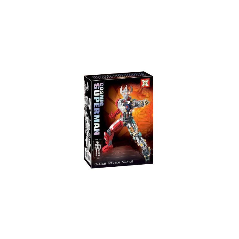 SX 9106 non Lego ULTRAMAN KHOAI MÔN bộ đồ chơi xếp lắp ráp ghép mô hình Movie & Game COSMIC SUPERMAN Phim Và Trò Chơi 549 khối