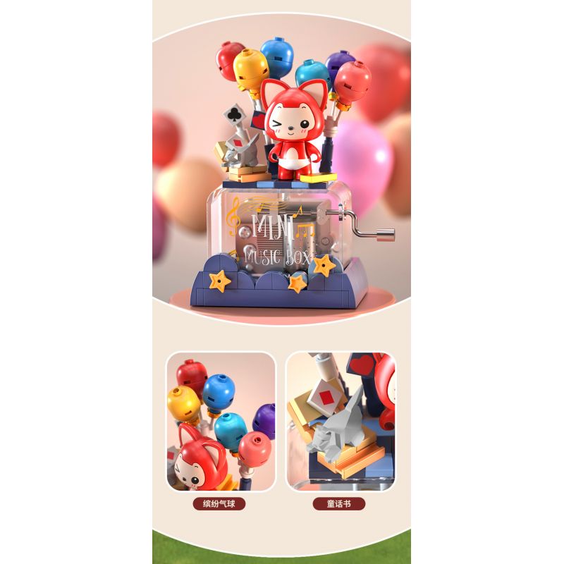 JAKI JK6506 6506 non  HỘP NHẠC KHINH KHÍ CẦU LÃNG MẠN AHRI bộ đồ chơi xếp lắp ráp ghép mô hình Movie & Game Phim Và Trò Chơi