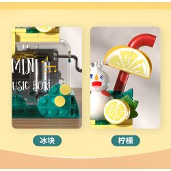 JAKI XWZB-23082 23082 XWZB23082 non  HỘP NHẠC TUYẾT CHANH bộ đồ chơi xếp lắp ráp ghép mô hình