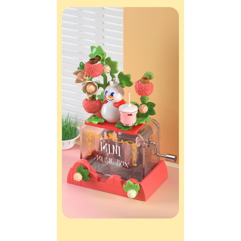 JAKI XWZB-23082 23082 XWZB23082 non  HỘP NHẠC TUYẾT CHANH bộ đồ chơi xếp lắp ráp ghép mô hình