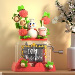 JAKI XWZB-23083 23083 XWZB23083 non  HỘP NHẠC NGỌT NGÀO VẢI THIỀU TUYẾT VUA bộ đồ chơi xếp lắp ráp ghép mô hình