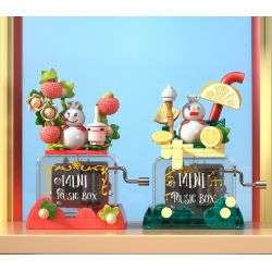 JAKI XWZB-23083 23083 XWZB23083 non  HỘP NHẠC NGỌT NGÀO VẢI THIỀU TUYẾT VUA bộ đồ chơi xếp lắp ráp ghép mô hình