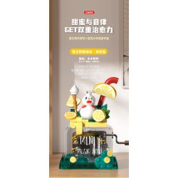 JAKI XWZB-23083 23083 XWZB23083 non  HỘP NHẠC NGỌT NGÀO VẢI THIỀU TUYẾT VUA bộ đồ chơi xếp lắp ráp ghép mô hình