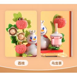 JAKI XWZB-23083 23083 XWZB23083 non  HỘP NHẠC NGỌT NGÀO VẢI THIỀU TUYẾT VUA bộ đồ chơi xếp lắp ráp ghép mô hình