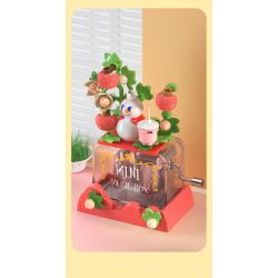 JAKI XWZB-23083 23083 XWZB23083 non  HỘP NHẠC NGỌT NGÀO VẢI THIỀU TUYẾT VUA bộ đồ chơi xếp lắp ráp ghép mô hình