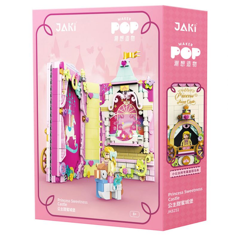 JAKI JK8251 8251 non  ALBUM TRUYỆN CỔ TÍCH LÂU ĐÀI CÔNG CHÚA NGỌT NGÀO bộ đồ chơi xếp lắp ráp ghép mô hình PRINCESS SWEETNESS CASTLE