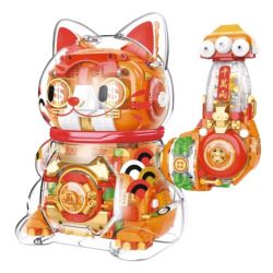 JAKI JK8888-1 8888-1 JK8888-2 8888-2 non  SÁNG TẠO THỜI THƯỢNG MÈO SIÊU MAY MẮN bộ đồ chơi xếp lắp ráp ghép mô hình SUPER LUCKY CAT