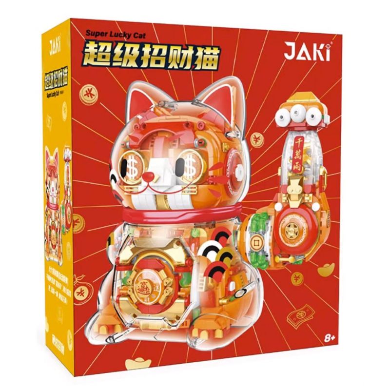 JAKI JK8888-1 8888-1 JK8888-2 8888-2 non  SÁNG TẠO THỜI THƯỢNG MÈO SIÊU MAY MẮN bộ đồ chơi xếp lắp ráp ghép mô hình SUPER LUCKY CAT