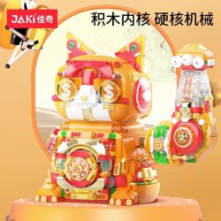 JAKI JK8888-1 8888-1 JK8888-2 8888-2 non  SÁNG TẠO THỜI THƯỢNG MÈO SIÊU MAY MẮN bộ đồ chơi xếp lắp ráp ghép mô hình SUPER LUCKY CAT