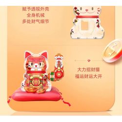 JAKI JK8888-1 8888-1 JK8888-2 8888-2 non  SÁNG TẠO THỜI THƯỢNG MÈO SIÊU MAY MẮN bộ đồ chơi xếp lắp ráp ghép mô hình SUPER LUCKY CAT