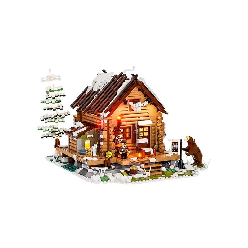 FUNWHOLE F9018 9018 non Lego NHÀ NGHỈ SĂN BẮN bộ đồ chơi xếp lắp ráp ghép mô hình Creator Sáng Tạo 2036 khối