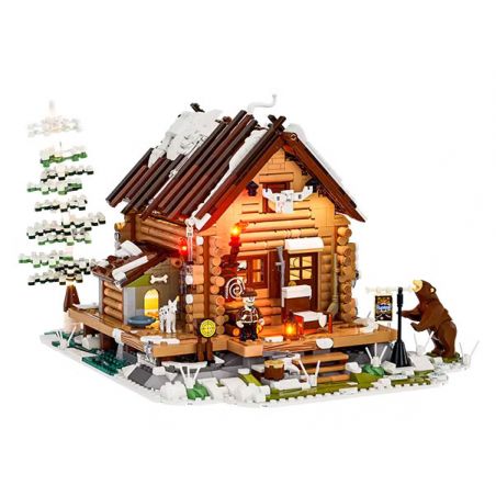 FUNWHOLE F9018 9018 non  NHÀ NGHỈ SĂN BẮN bộ đồ chơi xếp lắp ráp ghép mô hình Creator Sáng Tạo 2036 khối