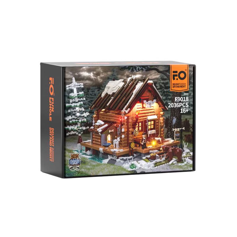 FUNWHOLE F9018 9018 non  NHÀ NGHỈ SĂN BẮN bộ đồ chơi xếp lắp ráp ghép mô hình Creator Sáng Tạo 2036 khối