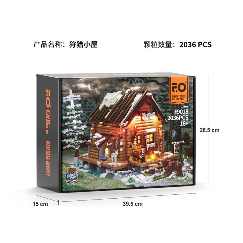 FUNWHOLE F9018 9018 non  NHÀ NGHỈ SĂN BẮN bộ đồ chơi xếp lắp ráp ghép mô hình Creator Sáng Tạo 2036 khối