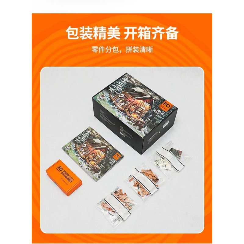 FUNWHOLE F9018 9018 non  NHÀ NGHỈ SĂN BẮN bộ đồ chơi xếp lắp ráp ghép mô hình Creator Sáng Tạo 2036 khối